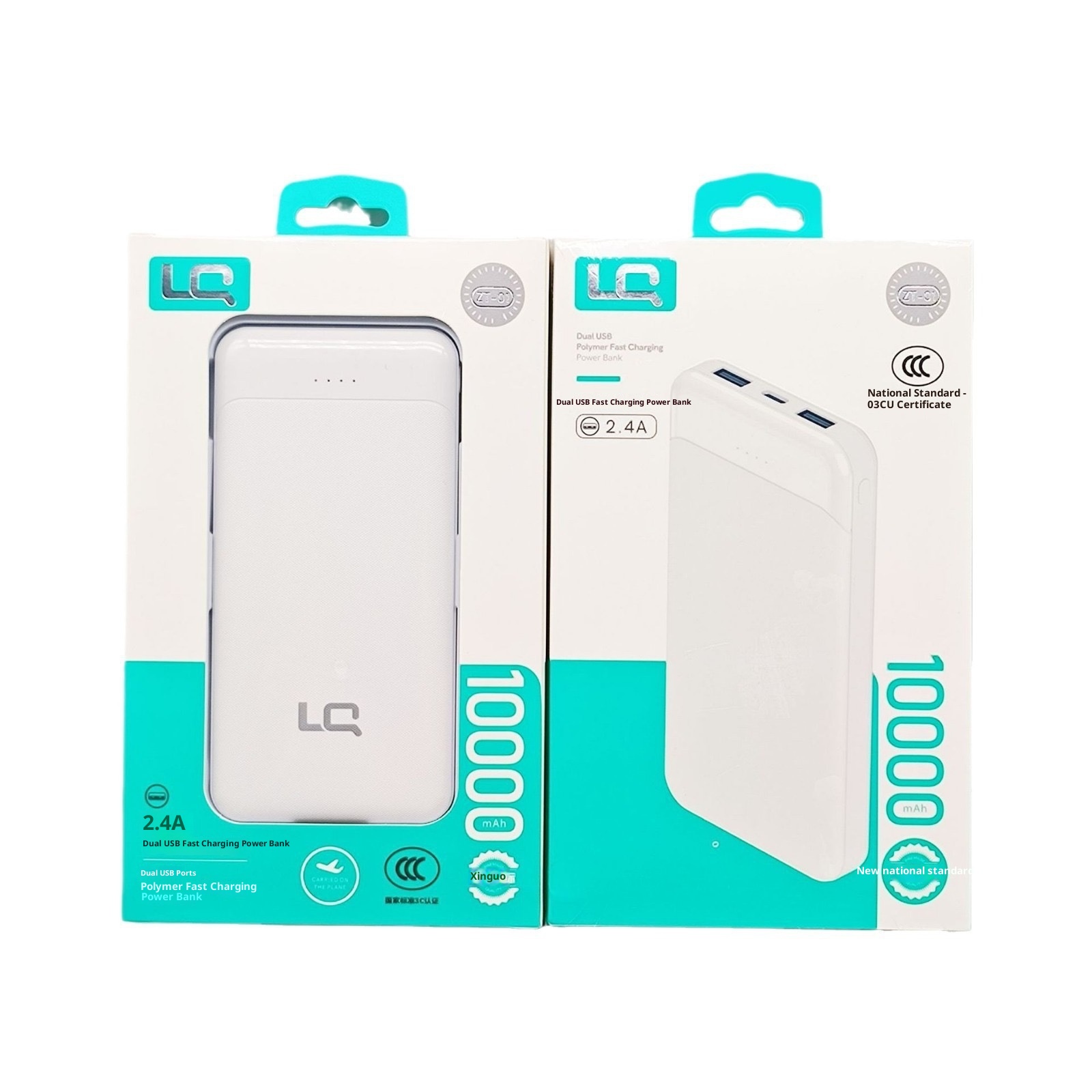 techglobe 3C Certified Real Standard 10k MAh Bank Lightweight Portable USB Universal Fast Charging 10000mAh Mobile Power Supply_voghion.com