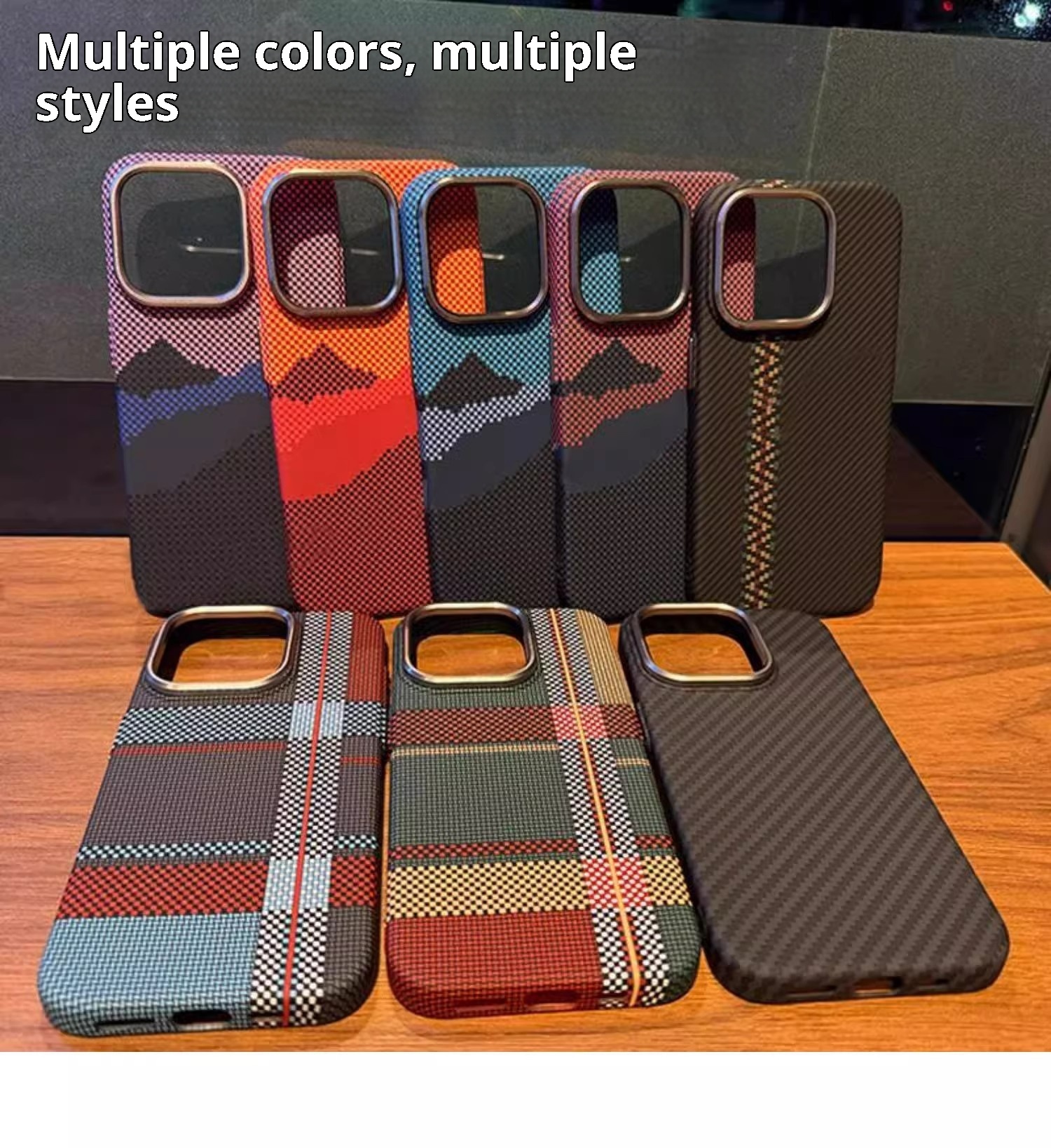 Custodia per telefono TechGlobe compatibile con iPhone 16 Pro Max, magnetica, in fibra di carbonio e Kevlar, copertura completa, antiurto, 15_voghion.com