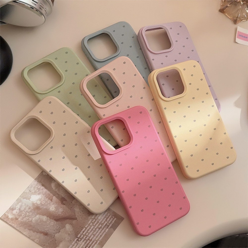 TechGlobe Soft And Adorable Heart Suitable For 17 Pro Max Korean Style Ins Wind IPhone 16 Phone Case 14 Silicone 15 Premium_voghion.com