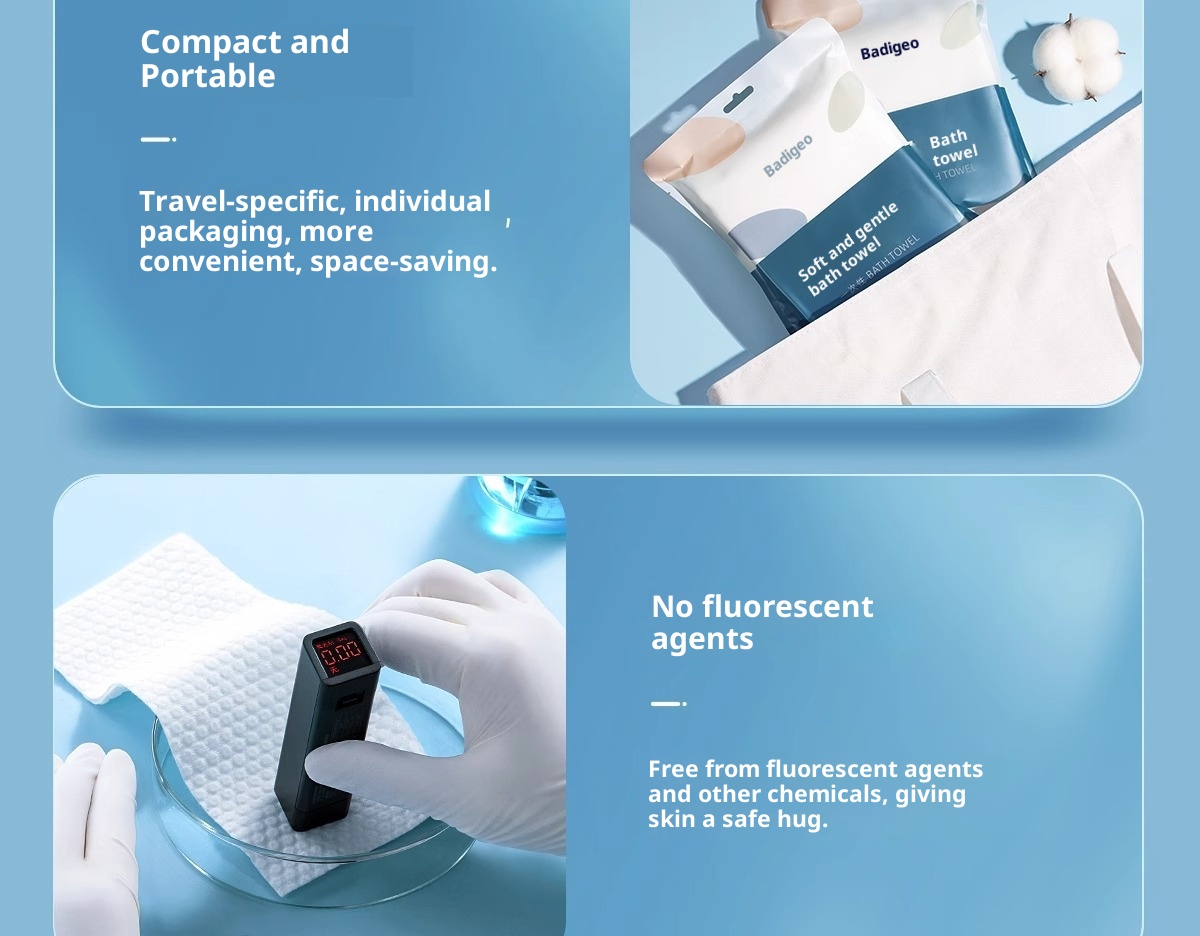 Lillian Badi High Bath Travel Asciugamano monouso singolo confezionato singolarmente in puro cotone, spesso, ingrandito, forniture alberghiere_voghion.com