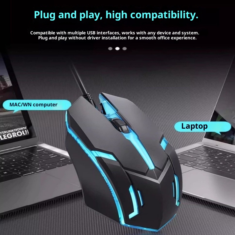 Digitex Digitex Glowing Gaming Wired E-sports Computer USB Adatto per laptop Dell da uomo e da donna Mouse Corpo umano_voghion.com