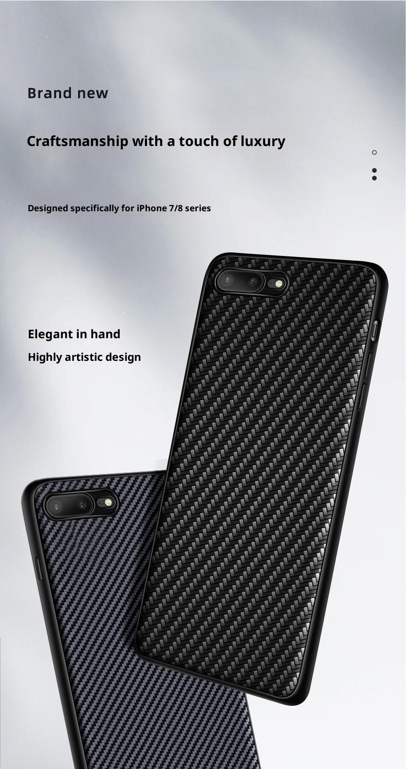 Custodia compatibile con iPhone 7, SE, Kevlar, SE2, fibra di carbonio, 8 Plus, Seven Eight, Three Men di TechGlobe_voghion.com