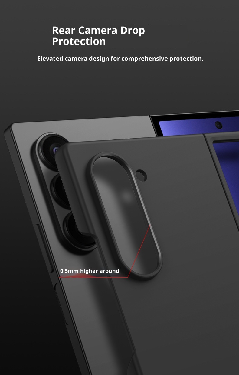 Custodia protettiva pieghevole ultrasottile per telefono Samsung Zfold7, alla moda, opaca, rigida, di colore solido, compatibile con tutti i bordi TechGlobe_voghion.com