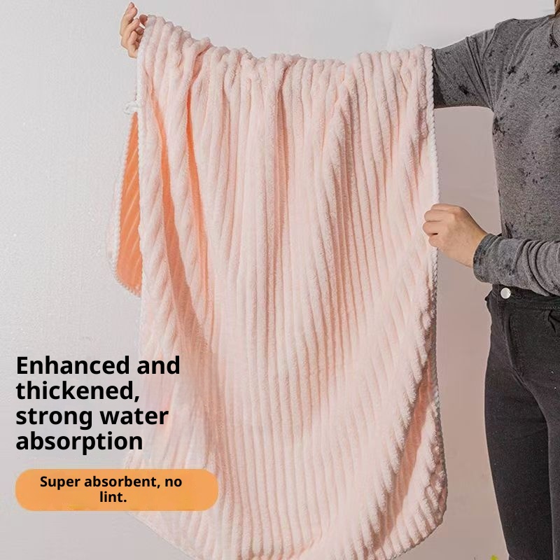 Lillian Candy Paar-Badetuch aus Korallenfleece, Strandtuch, schnelltrocknend, saugfähig, neu, hochwertig, verdickt_voghion.com