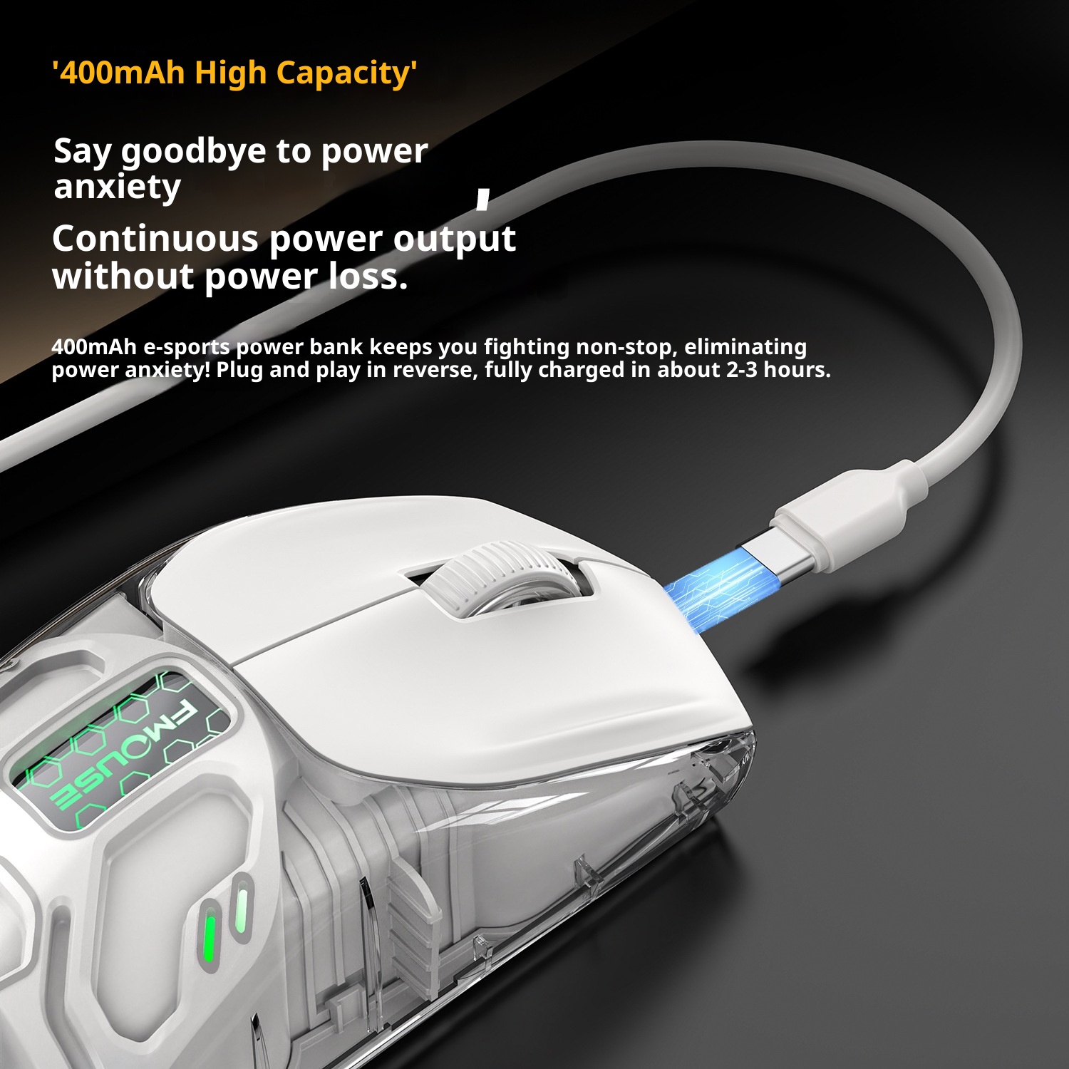 Digitex Digitex Huma Wireless Bluetooth Three-Mode Semi-Transparent Ro Programming Silent E-Sports Gaming Mouse_voghion.com