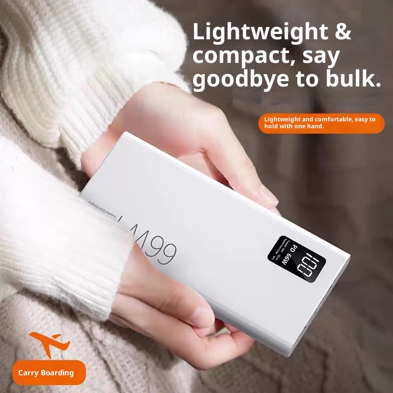 techglobe 22.5W Two-Way Fast Charging Built-in Cable Power Bank 20000mAh Large Capacity Portable Custom Creative_voghion.com