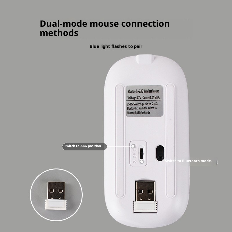 Techglobe Bluetooth adatto per iPad, tablet, Huawei, telefono cellulare, laptop, ufficio, mouse wireless silenzioso_voghion.com