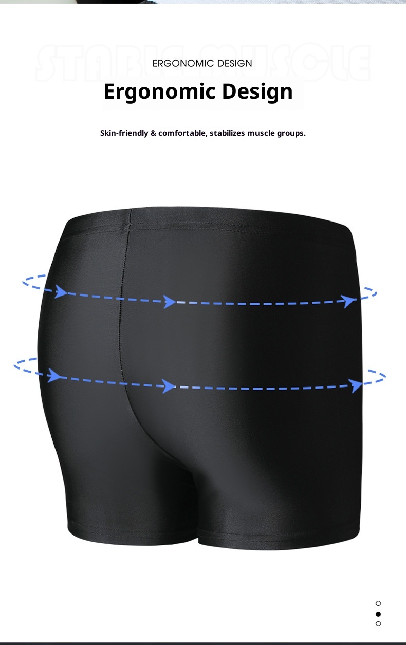 001 Factory Direct Men's Boxer Polyester Flame Hot Spring Comfortable Plus Size Adult Quick-Dry Trunks Swim Cap Set_voghion.com