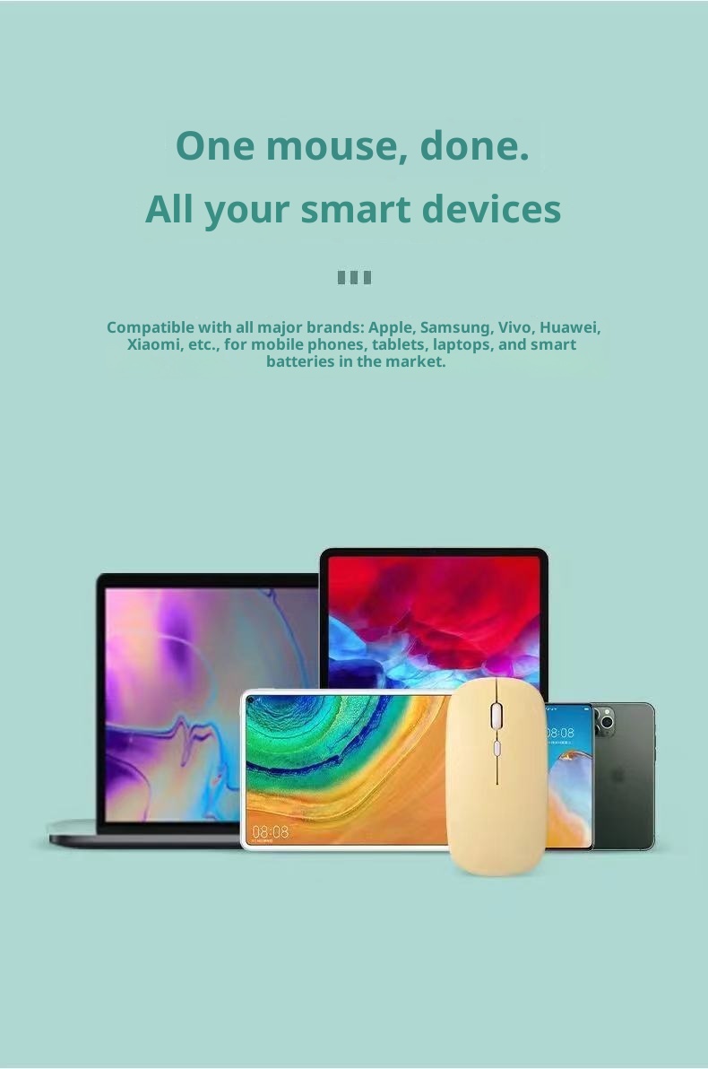 Digitex Digitex Nuovo Mouse ricaricabile a doppia modalità per computer desktop portatile 2.4 con ricarica wireless Bluetooth USB_voghion.com