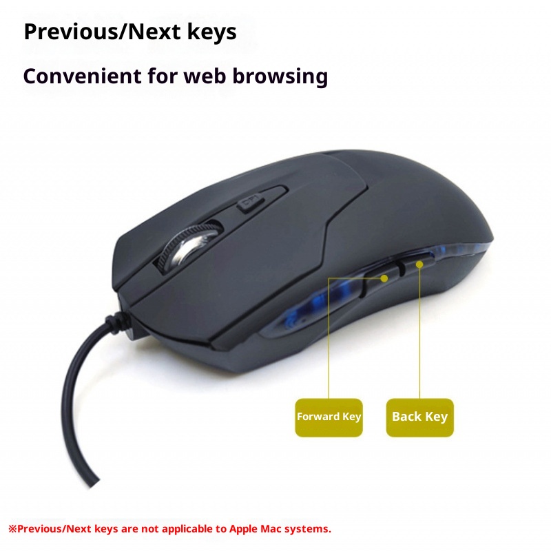 Digitex Digitex Computer Accessories Blue Light Emitting Office Type-C Wired Gaming Mouse_voghion.com