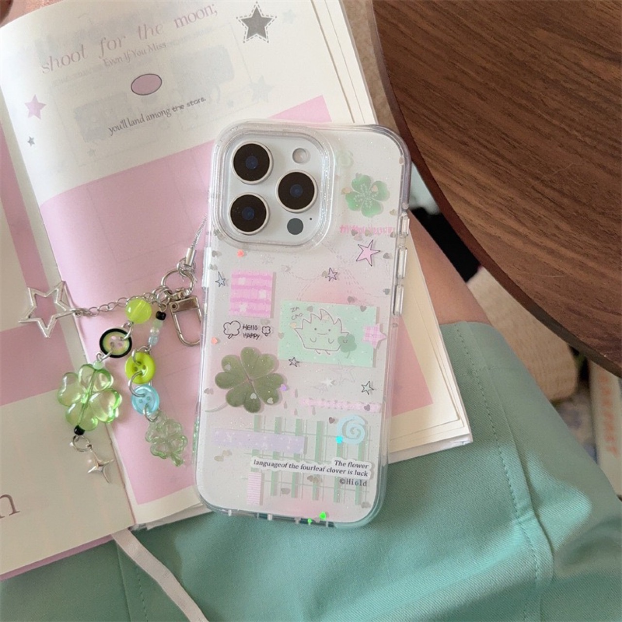 TechGlobe TechGlobe Ins Semplice Piccolo Cuore Quadrifoglio Compatibile con iPhone per Ragazze Custodia per Telefono 15 Pro Max 14/17 Personalizzata 16_voghion.com