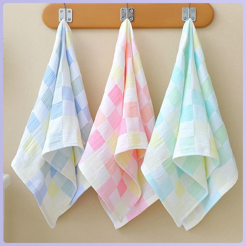 Lillian Baby Face Pure Cotton Gauze Drool Infant Children's Bath Ultra Soft Handkerchief Kindergarten Small Square Towel_voghion.com