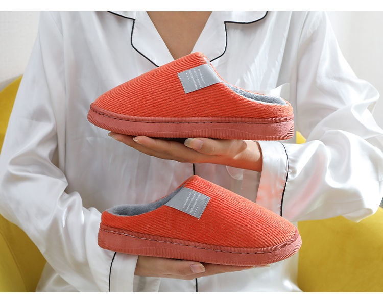 Zees Fluffy para mulheres, para uso doméstico no outono e inverno, sapatos de maternidade quentes com forro de lã, sola grossa de algodão para casais._voghion.com