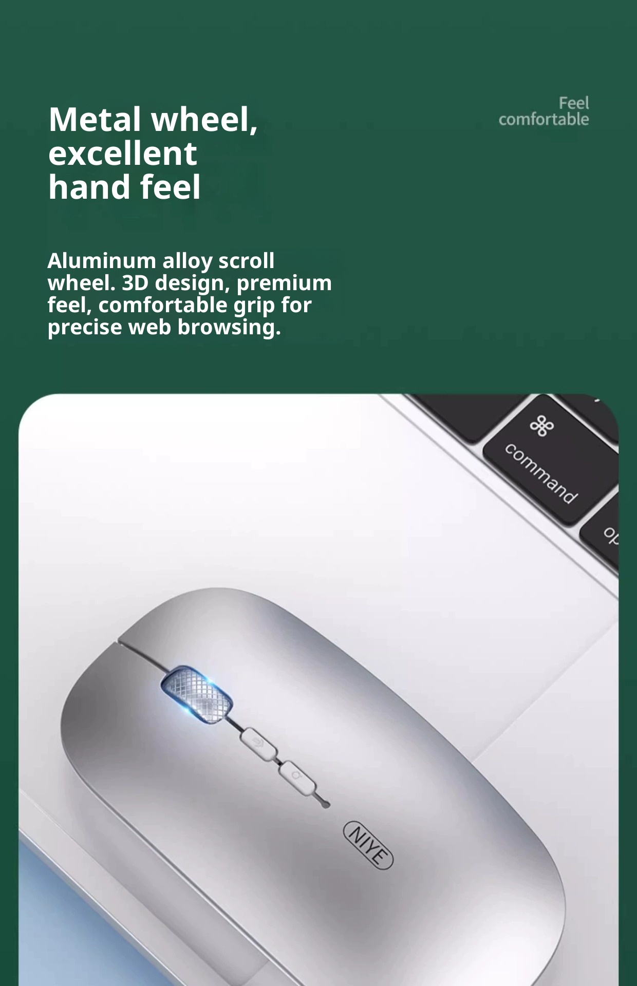 Digitex Digitex AI Smart Wireless Bluetooth Mouse Voice Control Input Text Translation Rechargeable USB Connection To Computer_voghion.com