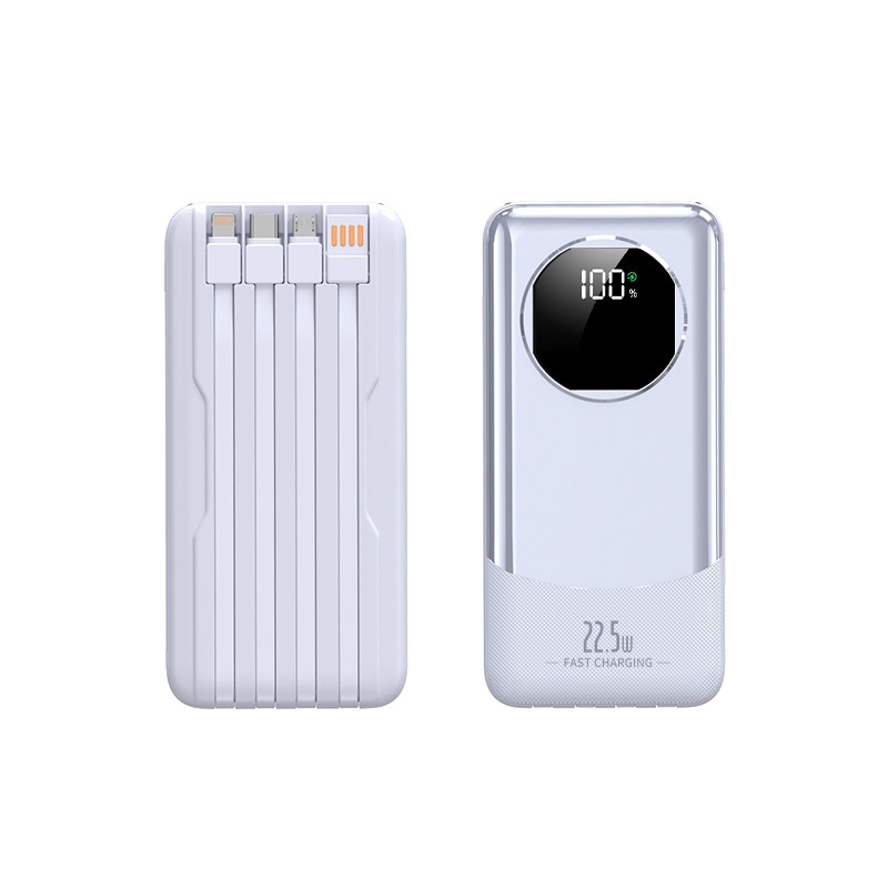Techglobe 22,5W Powerbank mit großer Kapazität (20000mAh), integriertem Kabel, Schnellladefunktion, leicht, Geschenkidee, mobile Powerbank, personalisierbar_voghion.com
