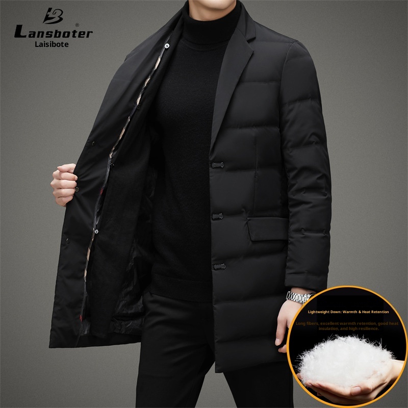 Herren-Businessjacke mit Stehkragen, mittellang, trendig_voghion.com