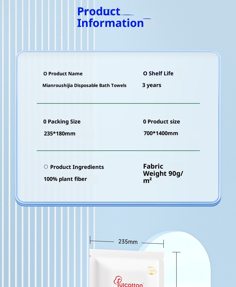 Asciugamani monouso Lillian per viaggi d'affari, confezionati singolarmente per hotel, locande, B&B, extra large e spessi, bagno portatile_voghion.com