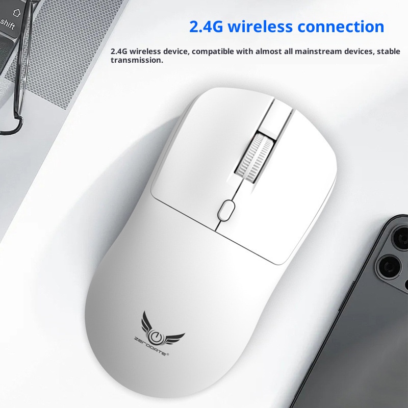 Mouse wireless leggero con batteria, pulsante audio, 2,4 G T2, tre livelli DPI, disponibile in magazzino Techglobe Factory_voghion.com