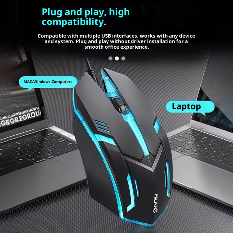 Digitex Digitex Wired Mouse USB Office Laptop Gaming E-Sports Dedicated Mechanical Home Desktop Luminous_voghion.com