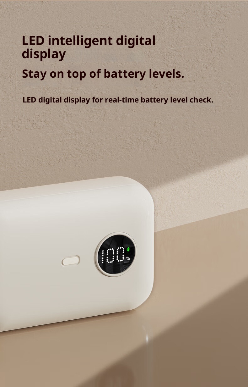 techglobe 3C-zertifizierte Mini-Powerbank mit integriertem Kabel, kompatibel mit Huawei 15/16, kompakt, tragbar, Schnellladefunktion_voghion.com