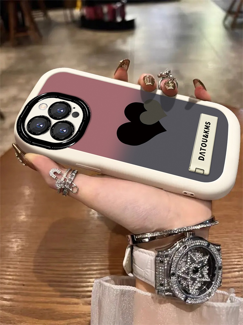 Coque TechGlobe à double cœur dégradé, compatible avec iPhone 16 Pro Max, pour femmes, iPhone 15 (nouveau modèle 14/13), aspect haut de gamme_voghion.com