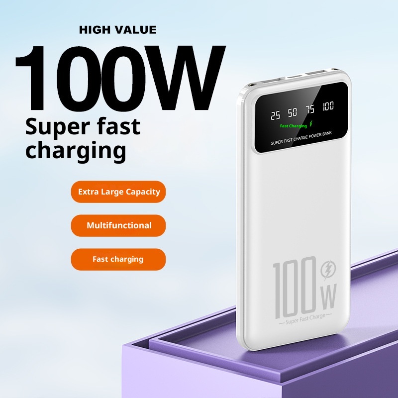 techglobe Super Fast Charging 100W Custom Gift Mini Built-in Cable Bank 20000mAh Wholesale Mobile Power Supply_voghion.com