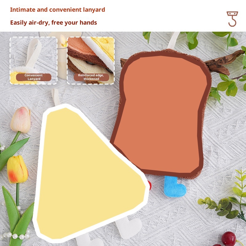 Lillian Cartoon Hand Cheese Hanging Kindergarten Children's Absorbent Soft Coral Fleece Handkerchief Towel Wholesale Milk_voghion.com