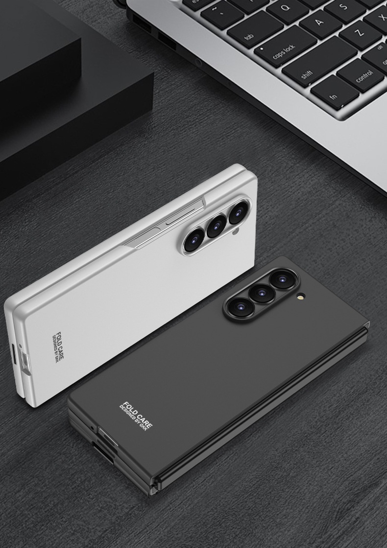 Custodia protettiva pieghevole ultrasottile per telefono Samsung Zfold7, alla moda, opaca, rigida, di colore solido, compatibile con tutti i bordi TechGlobe_voghion.com