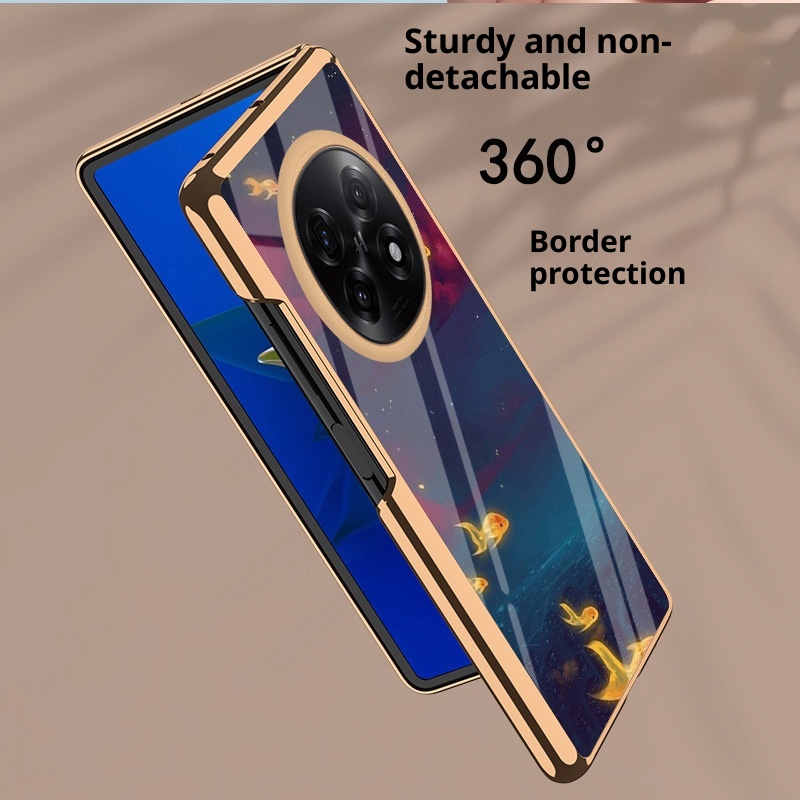 Custodia protettiva in vetro elettrolitico compatibile con Oppo N5 di TechGlobe, pieghevole, con motivo alla moda Find N3._voghion.com