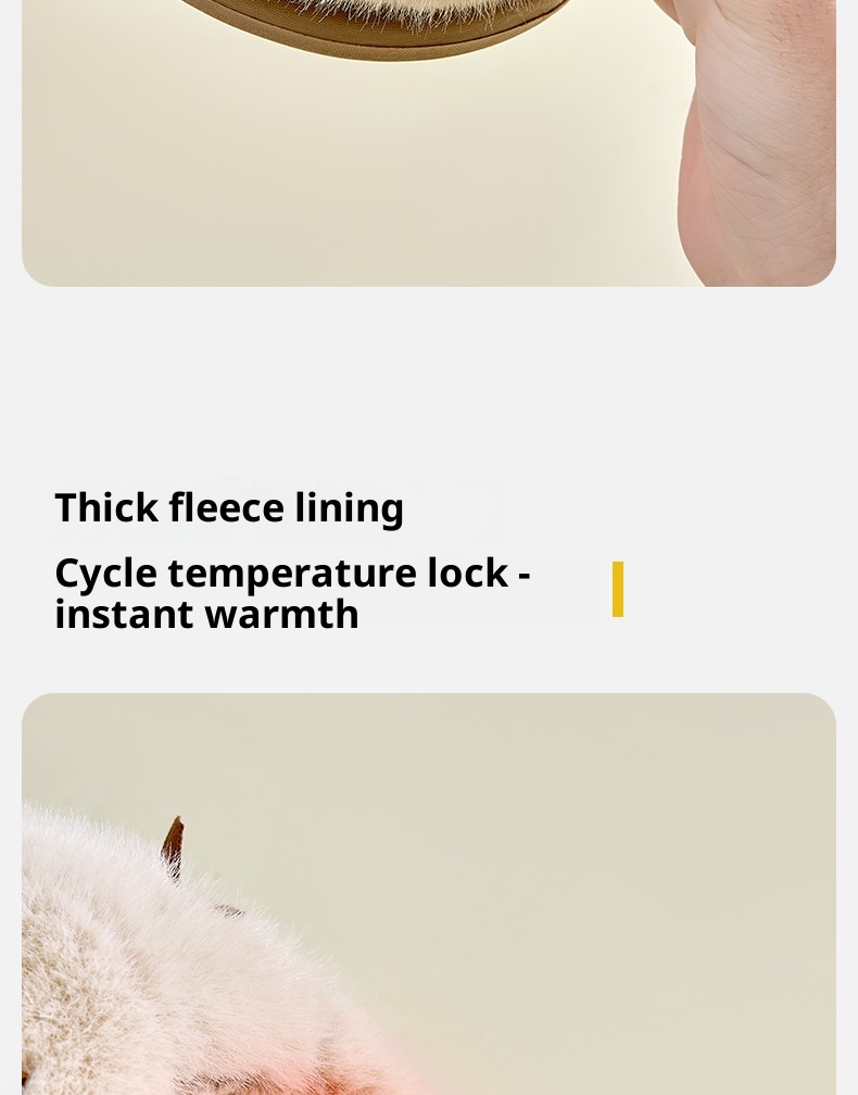 Zees Bowknot For Women Winter Indoor Thick Sole Furry Home Plush Warm Cotton Slippers_voghion.com