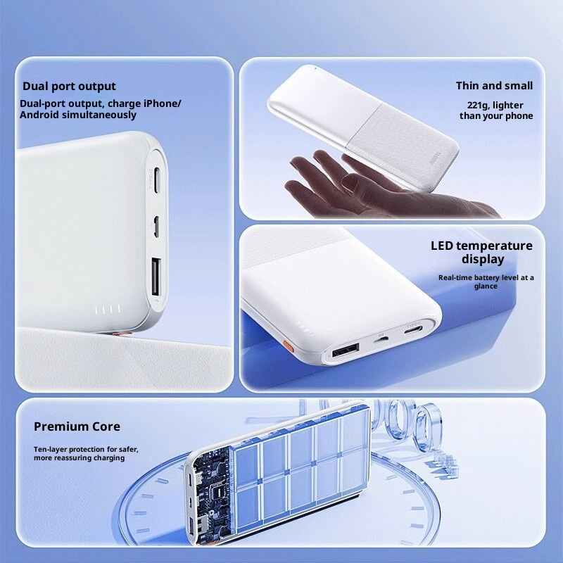 Techglobe Remax Alimentatore portatile leggero da 10000 mAh per telefoni, trasportabile in aereo, regalo all'ingrosso 3C_voghion.com