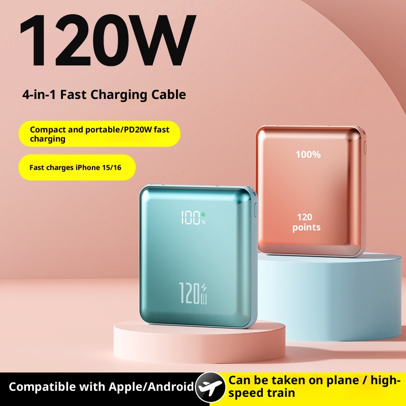 techglobe Cross-border Portable Compact Ultrathin Mini Fast Charging With Integrated Cable 20000mAh Large Capacity Mobile_voghion.com