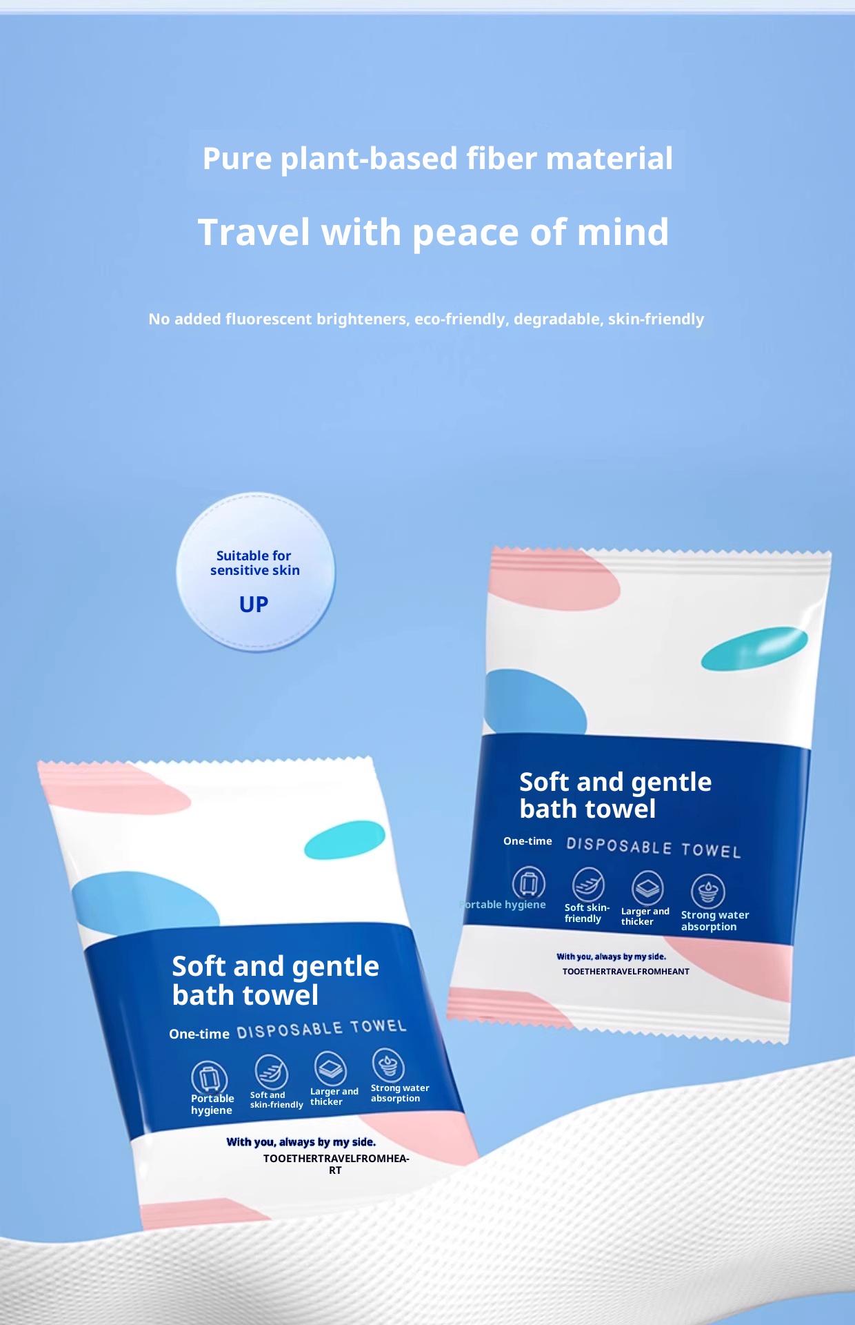 Set di asciugamani da bagno monouso Lillian per viaggi di lavoro, extra large, assorbenti, senza pelucchi, forniture alberghiere, confezionati singolarmente_voghion.com