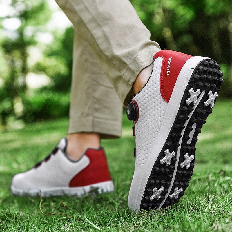 Zees Cross-border Foreign Trade Men And Women Waterproof Rotating Button Couple Golf Casual Sports Shoes_voghion.com