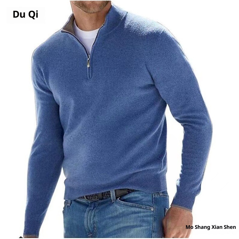 Erkek Çocuk Erkek Çocuk 2023 Yeni Yarım Fermuarlı V Yaka Örme Erkek Günlük Kazak Polo Tişört Toptan_voghion.com