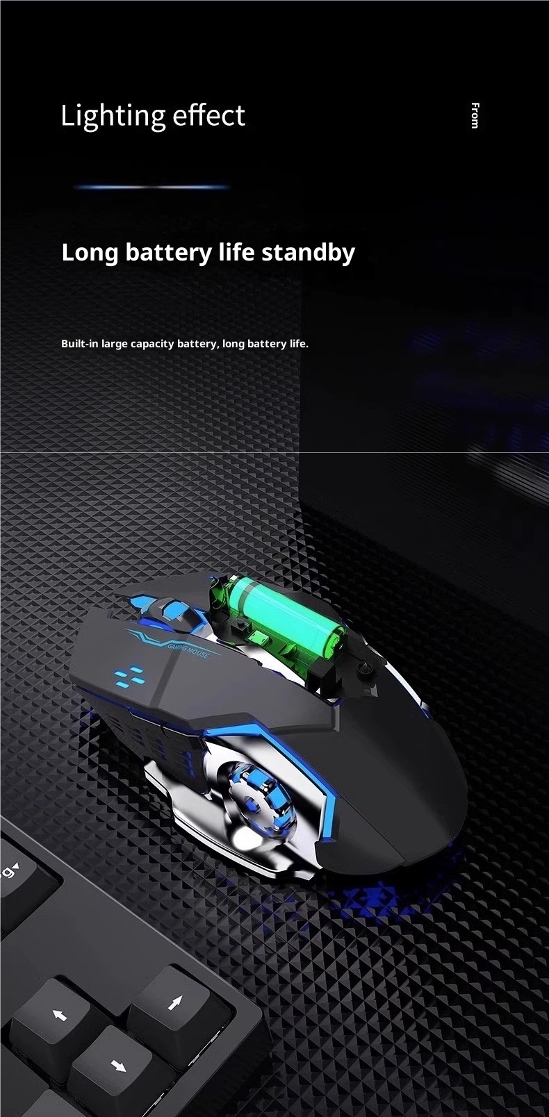 Digitex Digitex Wireless Bluetooth Mechanical Silent Rechargeable Laptop Desktop Gaming E-sports Office Mouse_voghion.com