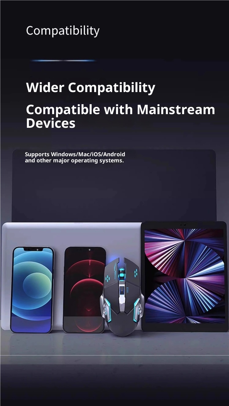 Digitex Digitex Wireless Bluetooth Mechanical Silent Rechargeable Laptop Desktop Gaming E-sports Office Mouse_voghion.com