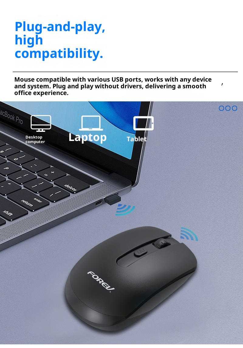 Digitex Digitex FV180 İş Ofisi Kablosuz Taşınabilir Optik Masaüstü Dizüstü Bilgisayar Klasik Fare_voghion.com