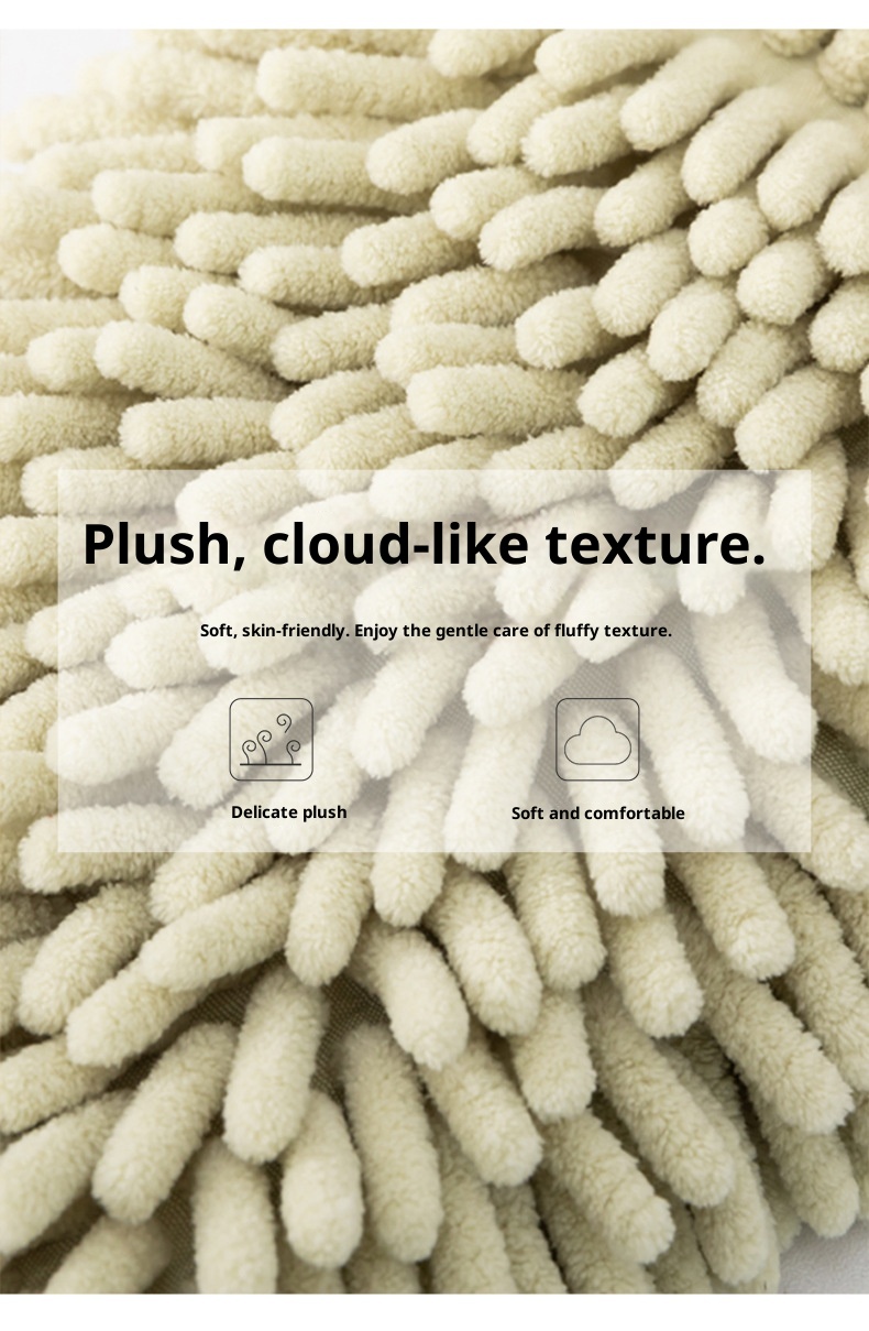 Lillian Doubo Hot Sale Chenille Kitchen Bathroom Wall-Mounted Absorbent Quick-Dry Hand Towel Cloth_voghion.com