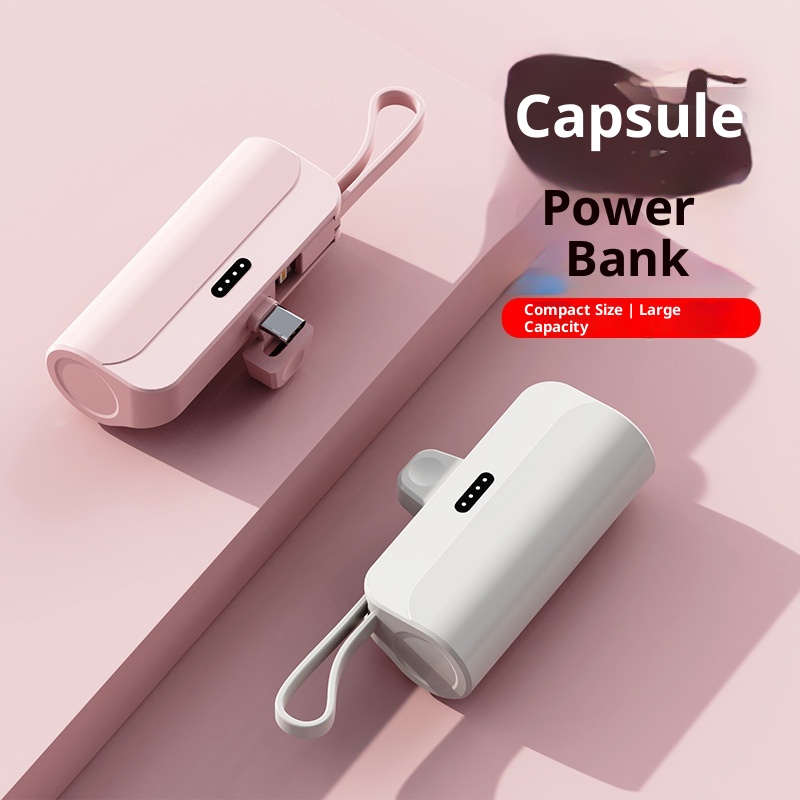 techglobe KC Mini-Notfall-Powerbank 5000mAh, tragbar, für den mobilen Einsatz, ideal als Geschenk für den grenzüberschreitenden Handel, Großhandel_voghion.com