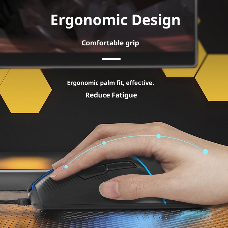 Digitex Digitex Pengbai X1 Mecha Braided Wire Gaming Mouse Computer Accessories USB Cross-Border Colorful Lighting Effect_voghion.com