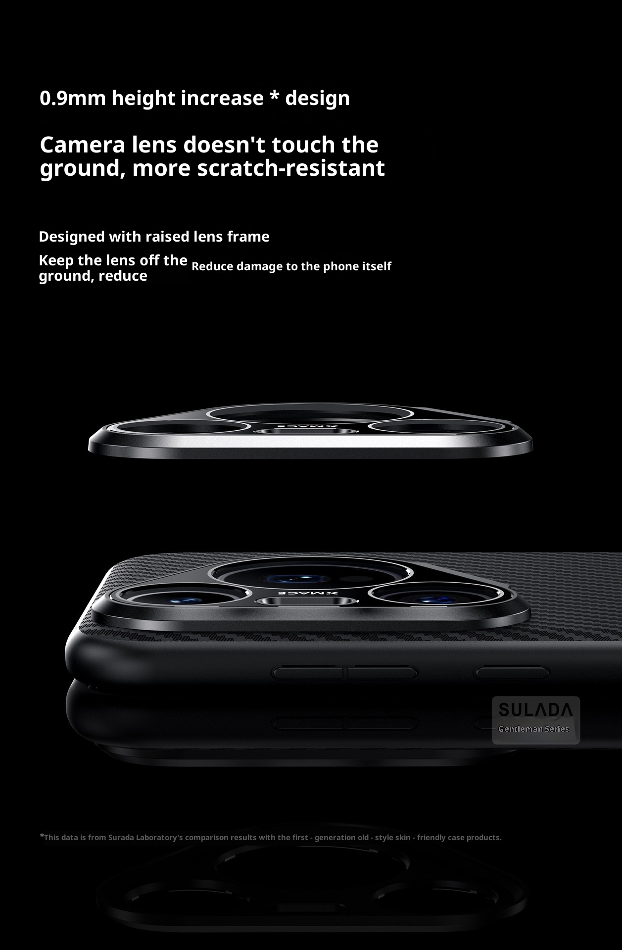 Capa para celular TechGlobe P70 com estampa de fibra de carbono Kevlar, modelo Gentleman, compatível com Huawei Pura70 e P70ultra._voghion.com