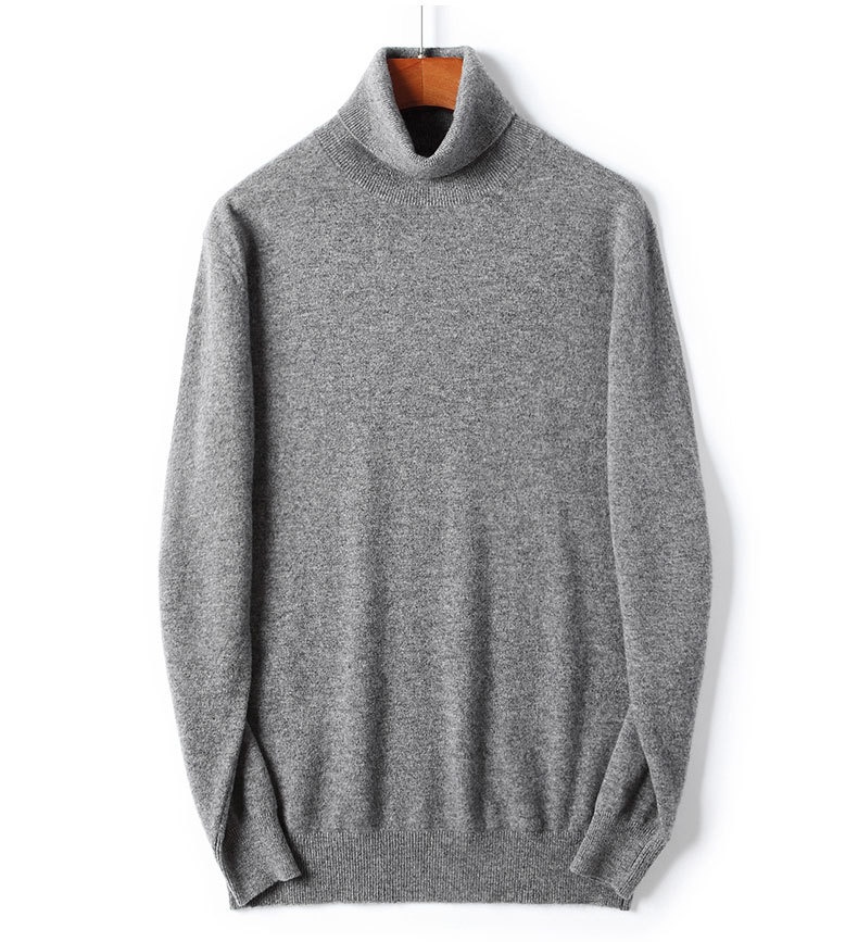 boy Boy Boy Boy 100% Pure 2025 Autumn Winter New Men's High Collar Non-Cashmere Inner Layer Merino Wool Sweater_voghion.com