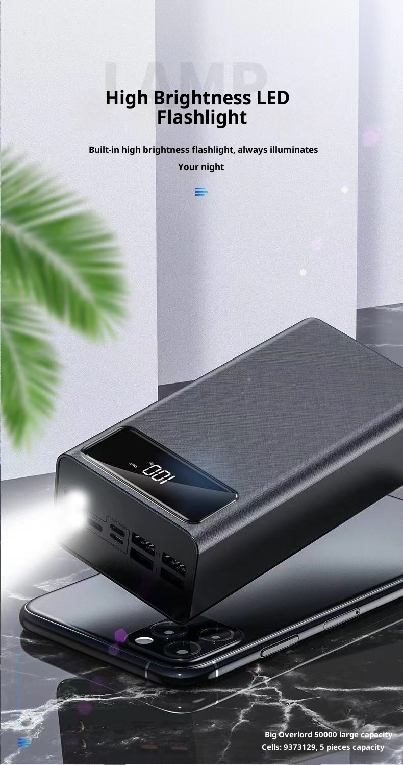 techglobe Powerbank mit großer Kapazität (50000 mAh), tragbarer Outdoor-Akku (30000 mAh), Handy-Ladegerät (40000 mAh)_voghion.com