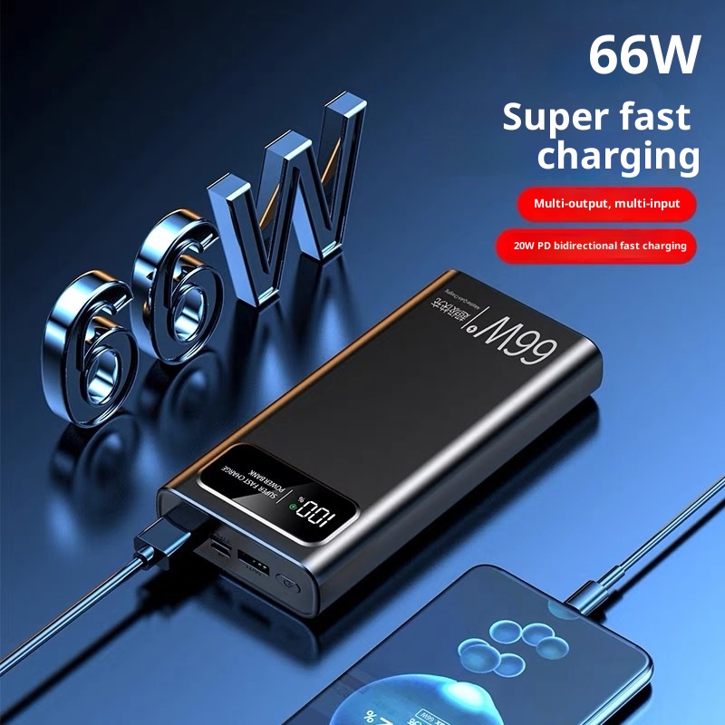 techglobe 3C Certified Wholesale 66W Super Fast Charging Bank 30000mAh 20000mAh Large Capacity Ultra-thin Portable Power Supply_voghion.com