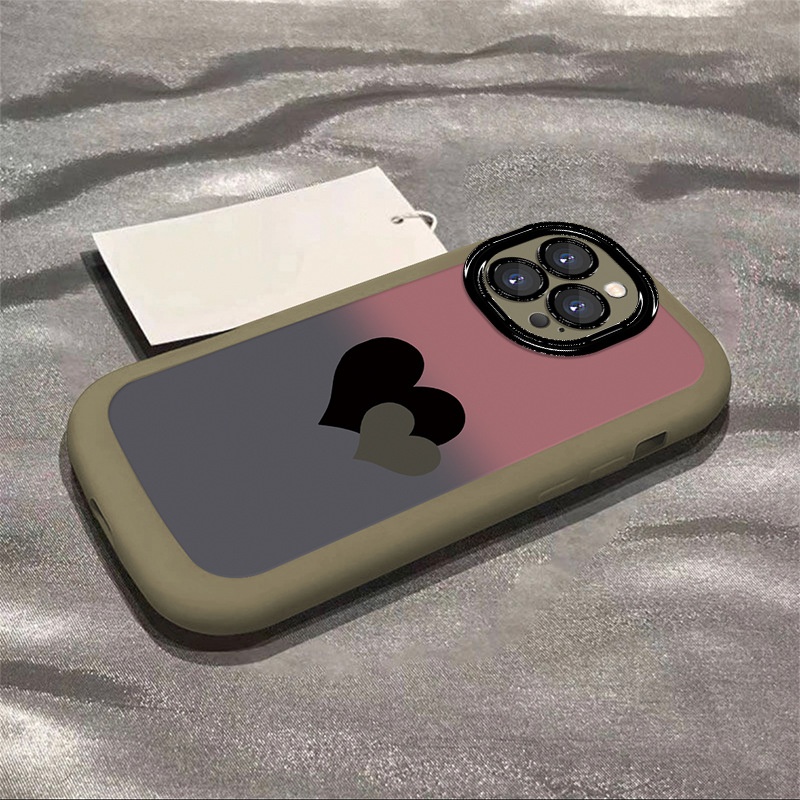 Coque TechGlobe à double cœur dégradé, compatible avec iPhone 16 Pro Max, pour femmes, iPhone 15 (nouveau modèle 14/13), aspect haut de gamme_voghion.com