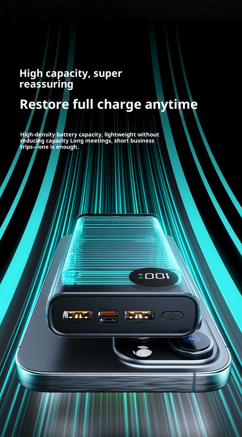 TechGlobe Cross-border 3C Certified Super Fast Charging Large Capacity 20000mAh Bank Manufacturer Wholesale Mobile Power_voghion.com