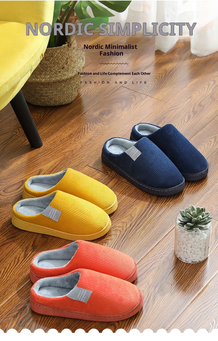 Zees Fluffy para mulheres, para uso doméstico no outono e inverno, sapatos de maternidade quentes com forro de lã, sola grossa de algodão para casais._voghion.com