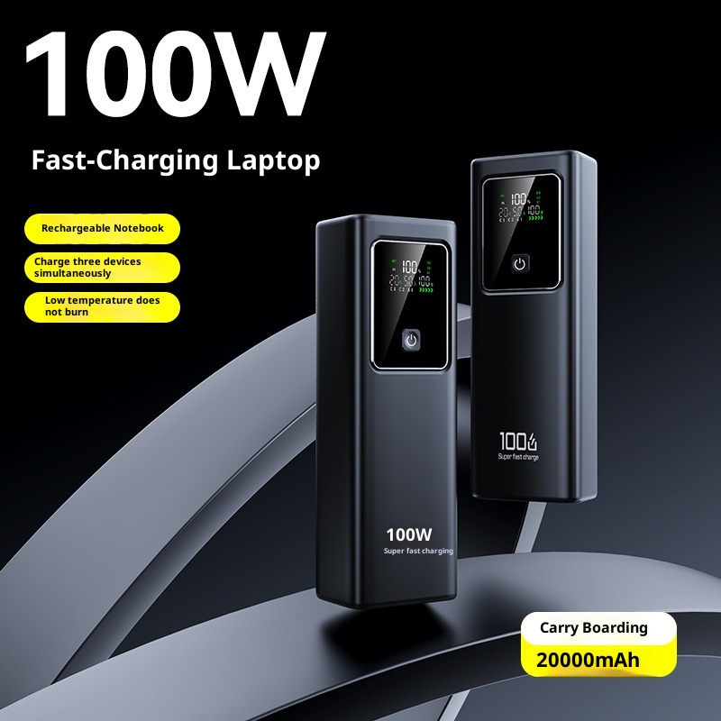 techglobe Power Bank 100W Super Fast Charging 20000mAh Large Capacity Laptop Portable Charger Custom Lithium Battery_voghion.com