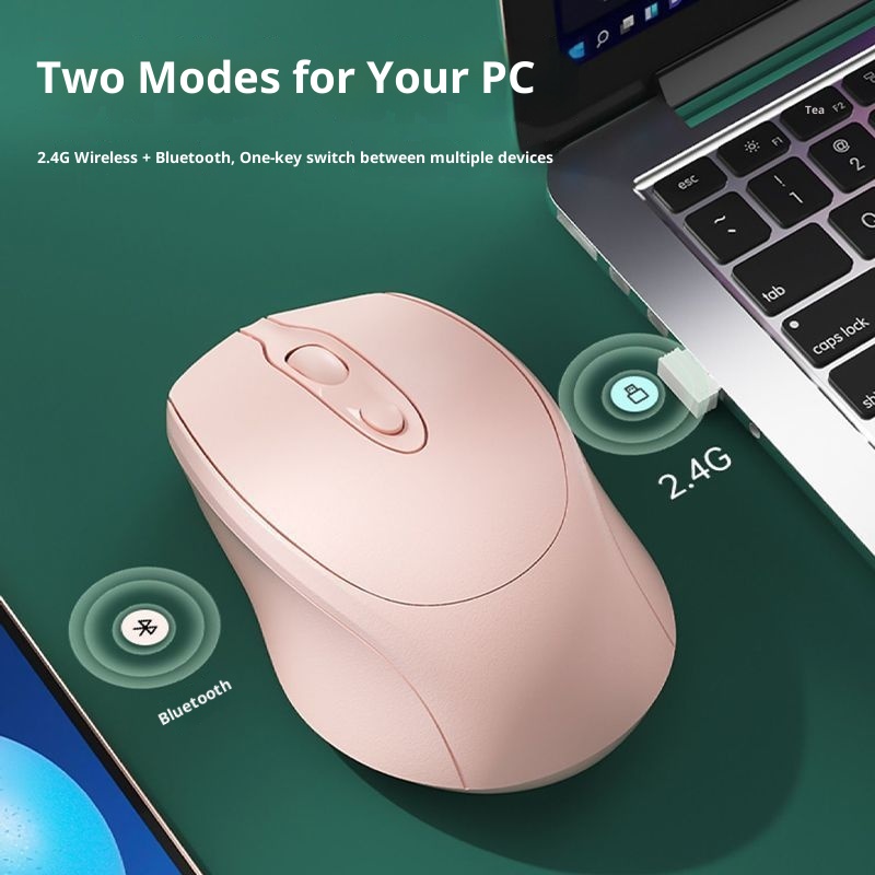 Digitex Digitex Wireless Bluetooth Silent Office Charging Universal Dual-Mode Laptop Desktop Computer Girls Gaming Mouse_voghion.com